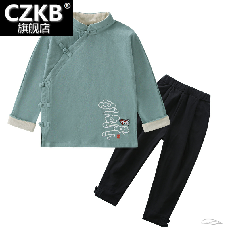 儿童唐装男童中国风童装复古装春秋 czkb民族服装/舞台装