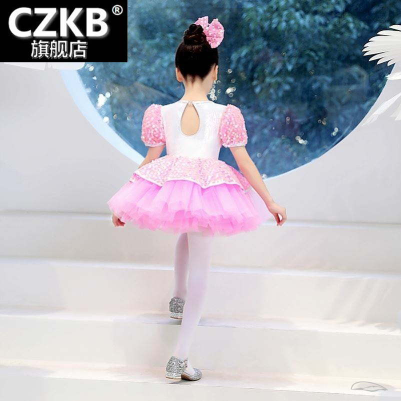 六一儿童舞蹈蓬蓬可爱粉蝴蝶裙纱裙 czkb汉服
