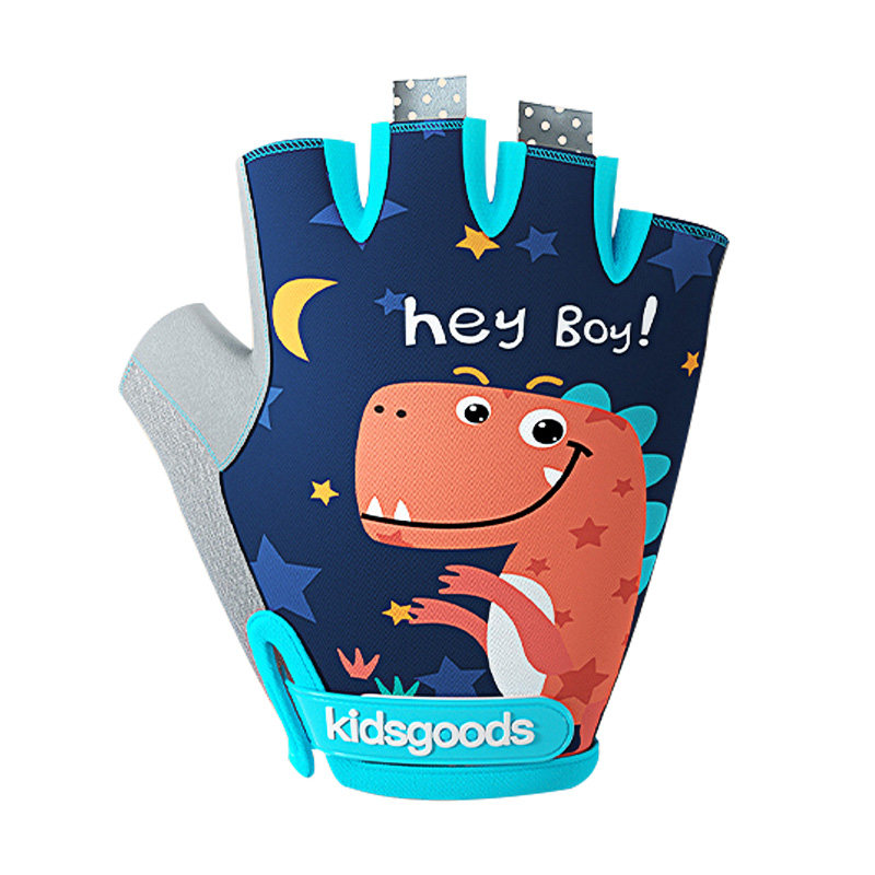 儿童骑行手套自行车骑车护手男女孩平衡车滑板车卡通防滑半指手套,淘宝优惠券,粉丝福利购,淘宝优惠卷