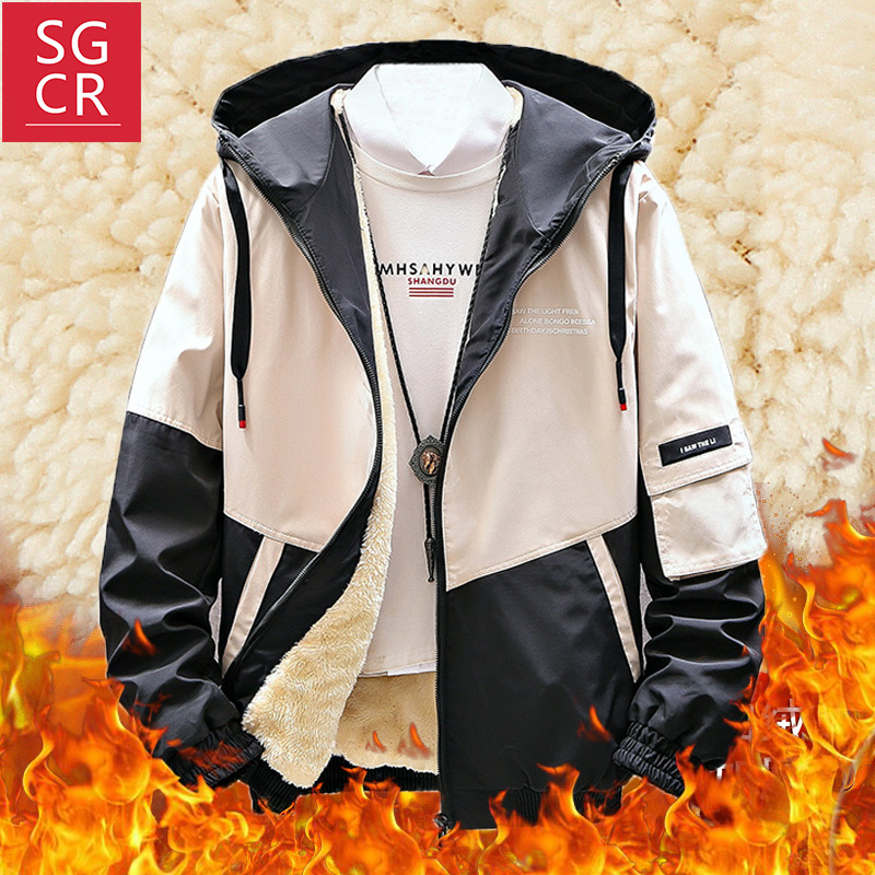 男夹克新款夹克潮款男士19工装茄克连帽飞行男上衣