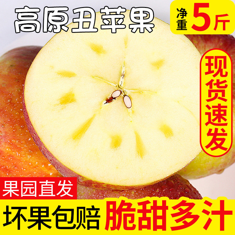 盐源冰糖心丑苹果5斤装新鲜水果当季整箱大凉山应季水果冰糖心口
