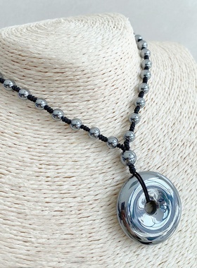 太赫兹石平安扣吊坠男女款