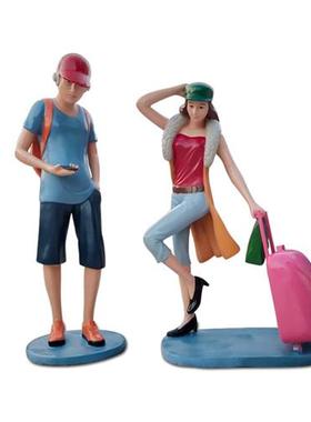 玻璃钢卡通吉祥物雕塑定制布朗熊彩绘人物模型商场公仔美陈IP摆件