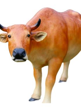 仿真牛雕塑玻璃钢黄牛摆件牧童骑牛农耕文化店铺门口园林景观装饰