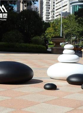仿真围棋摆件玻璃钢黑白棋子雕塑户外校园文化广场棋社公园装饰品