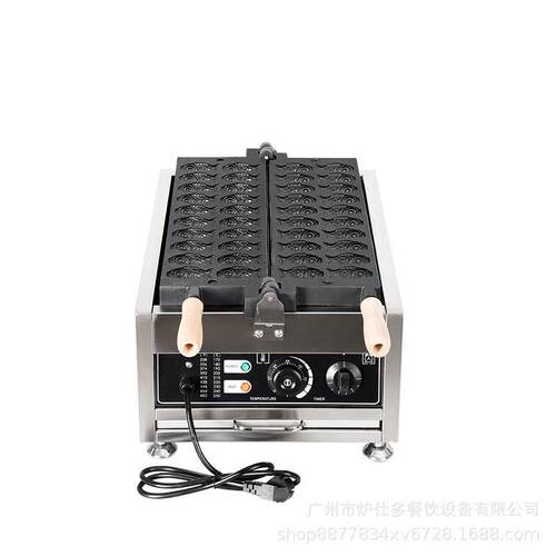 新款商用20孔迷你鲷鱼烧机摆摊小吃设备20条mini小鱼饼电热华夫饼 - 图3