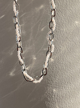 欧美时尚设计感珍珠缠绕锁骨链