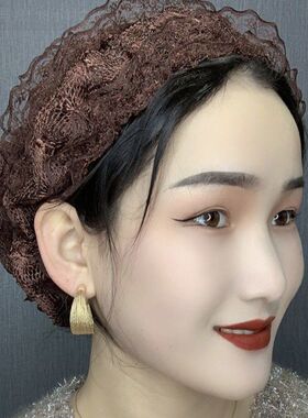 帽子女冬季蕾丝网红时尚逛街