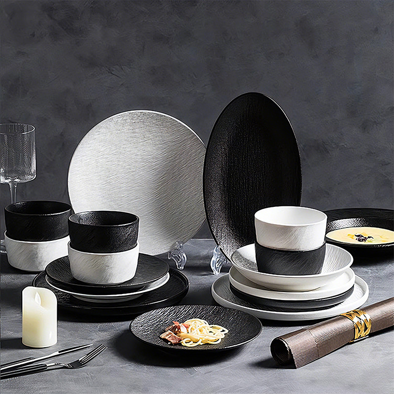 釉下彩碗碟家用2026新款高颜值景德镇陶瓷餐具套装轻奢饭碗盘乔迁