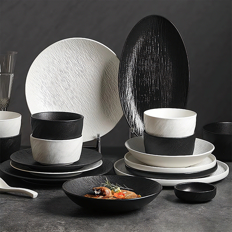 釉下彩碗碟家用2026新款高颜值景德镇陶瓷餐具套装轻奢饭碗盘乔迁