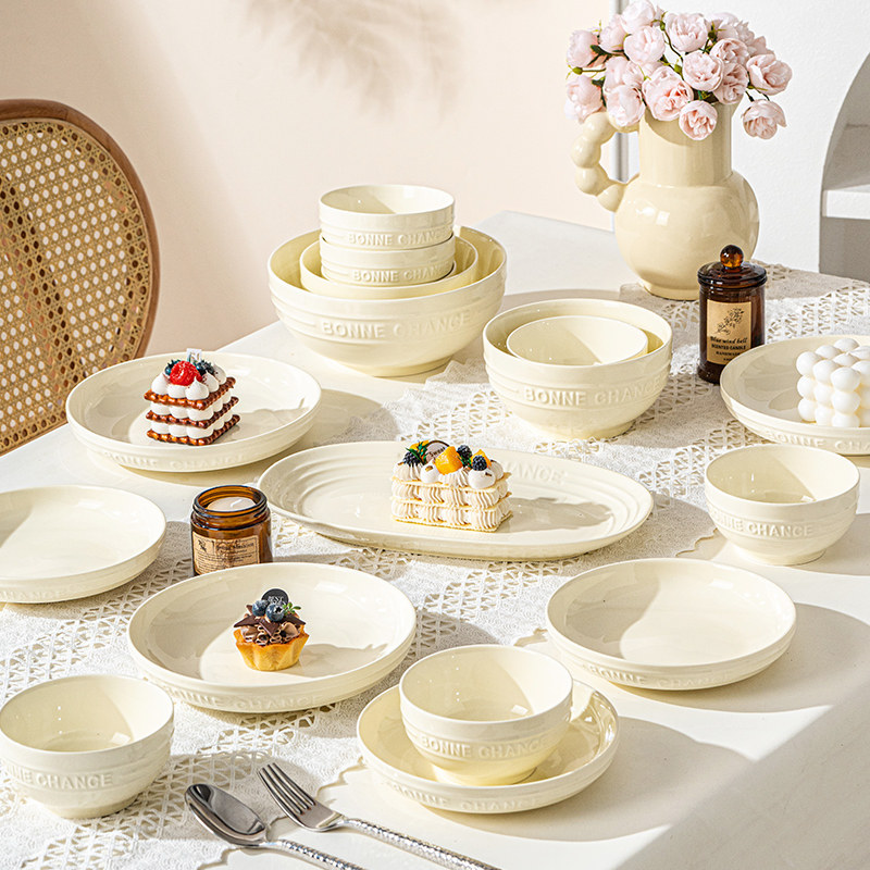 釉下彩碗家用2026新款高颜值碗碟景德镇陶瓷餐具饭碗盘筷套装乔迁