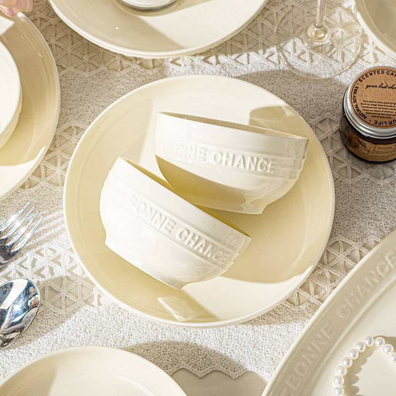 釉下彩碗家用2026新款高颜值碗碟景德镇陶瓷餐具饭碗盘筷套装乔迁