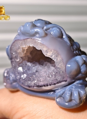 灵蟾晶舍｜钱来钱来｜天然玛瑙水晶金蟾摆件招财聚财赚钱装饰117