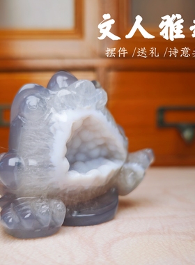 灵蟾晶舍｜天天进账｜天然玛瑙软糖水晶啵啵球金蟾摆件招财聚财