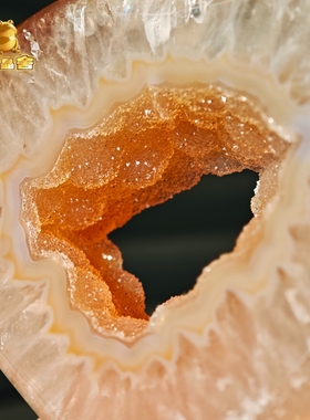 灵蟾晶舍｜珍心｜天然黄金玛瑙软糖啵啵爱心摆件50