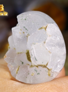 灵蟾晶舍｜绿野仙踪｜绿色大牙软糖水晶龙蛋摆件手把件