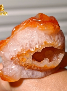 灵蟾晶舍｜鸿运当头｜天然玛瑙水晶金蟾摆件招财聚财赚钱装饰140