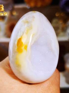 灵蟾晶舍｜聚财｜天然玛瑙软糖水晶龙蛋摆件招财发财聚财手把件