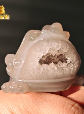 灵蟾晶舍｜财神灵宝｜天然玛瑙水晶金蟾摆件招财聚财装饰礼品7