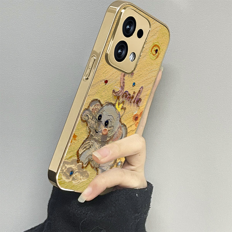 油画小象适用opporeno13手机壳reno12新款11oppofindx8x6x7ultra6防摔5k10pro+9男8女款7情侣3k12x套oppok9s - 图2