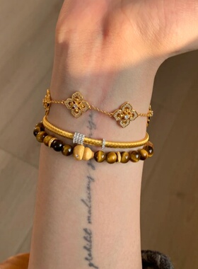 镭射鸢尾花手链高颜值显贵手饰女