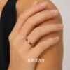 Skin-friendly and non-fading S999 sterling silver seven-grain rice ring for women