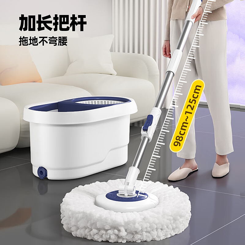 拖把家用一拖净免手洗2024懒人旋转拖把桶地拖布吸水墩布拖地神器