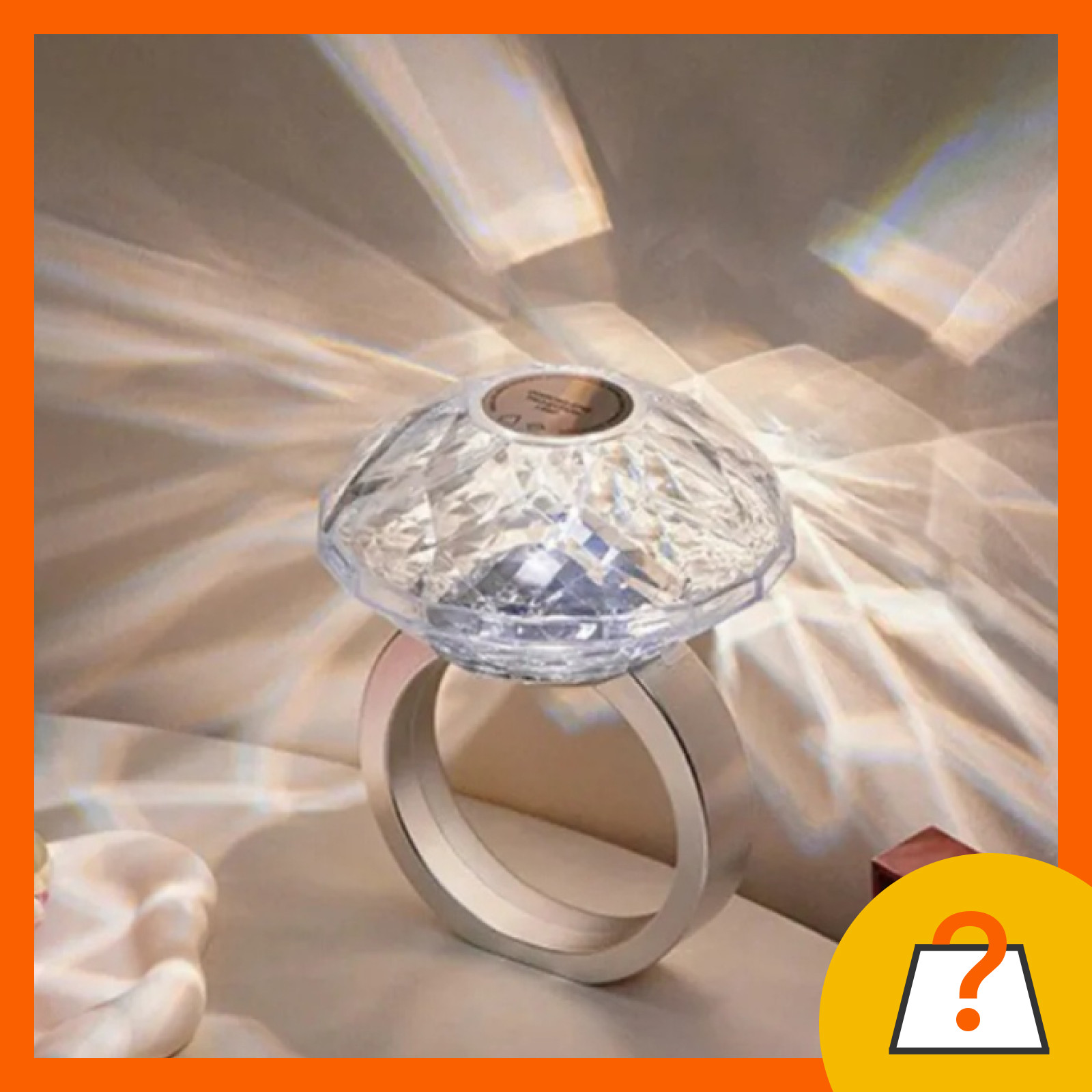 Diamond ring projector light creative night light