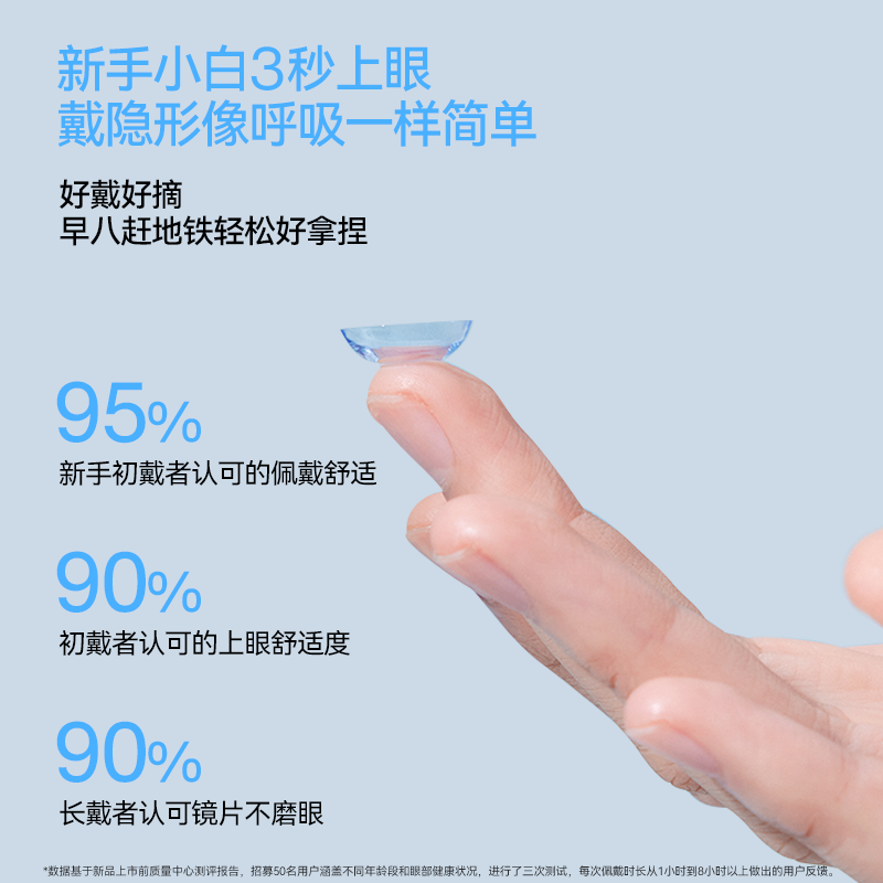 【透氧升级】优瞳隐形眼镜半年抛学生保湿近视透明高清水润2片装