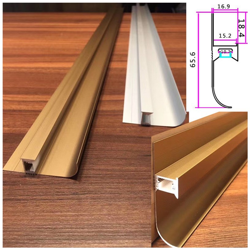 发光踢脚线嵌入式暗装地脚线带灯隐形灯带地角线铝合金贴脚线