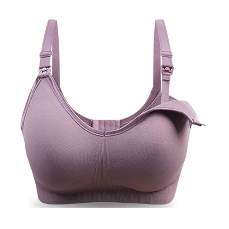 纯棉喂奶聚拢防下垂孕妇大码胸罩 五彩孕期哺乳文胸