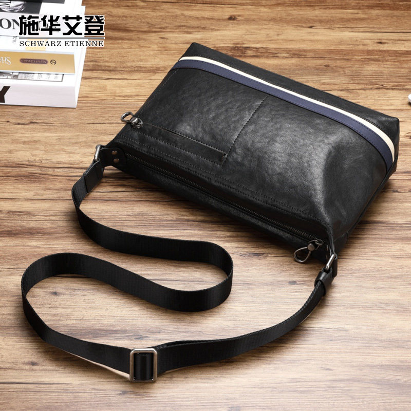 施华艾登单肩包休闲男真皮斜挎包 施华艾登箱包男士包袋