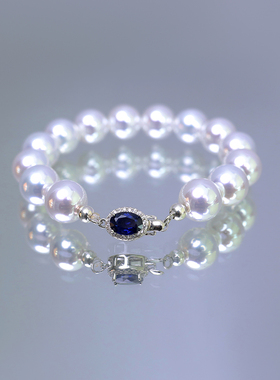 人造天女伴彩日本akoya珍珠手链