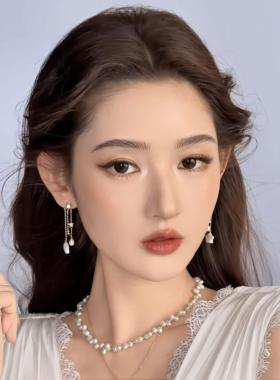 星星耳坠珍珠耳钉女小众设计流苏耳饰甜酷少女气质饰品百搭