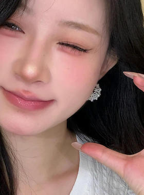 时尚银色小提篮耳环新款编织耳饰精致甜美耳钉百搭气质轻奢耳饰