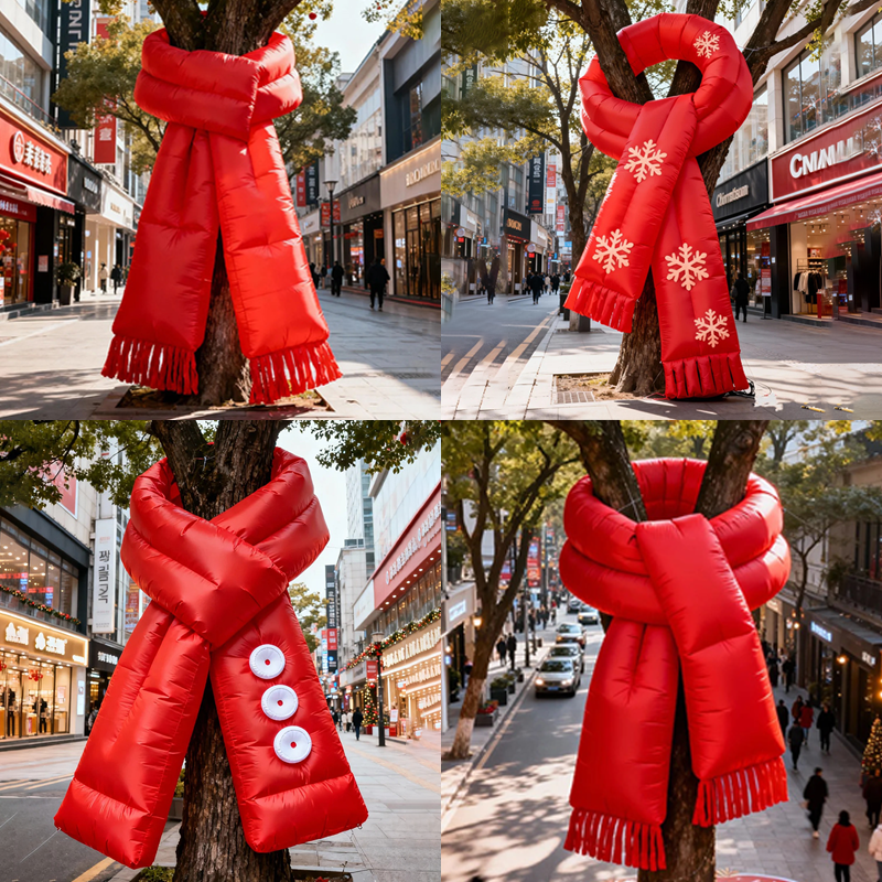 充气马年春节吉祥物气模卡通充气围巾财神爷元宝福袋商场新年美陈,淘宝优惠券,粉丝福利购,淘宝优惠卷