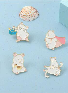 New cartoon pet small animal exquise pin badge clothes bag t