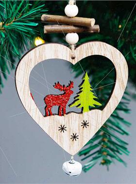 Christmas Decorations Painted Angels Wooden Crafts Bell Hang