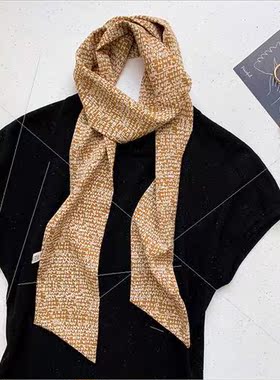 Autumn winter new Korean  thin narrow long diagonal silk sca