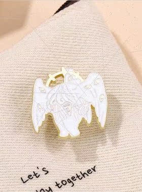 Cartoon Creative ttle Girl Alloy Brooch Wings Halo Clothes B