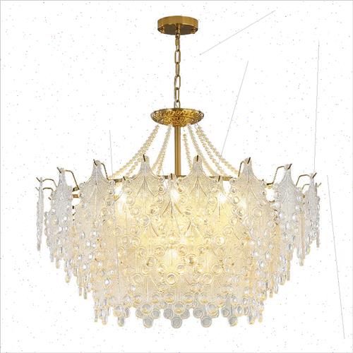 ght luxury chandelier living room French glass 2022 new simp - 图2