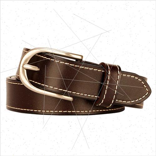 Women leather belt car line casual pin buckle belt simple ve - 图2