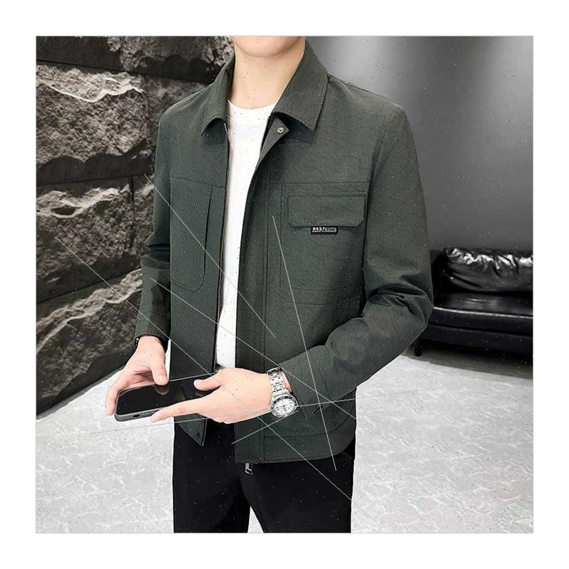 Workwear jacket male lapel 2023 spring fall new casual youth - 图3