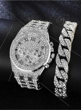 New three eyes watch bracelet set men casual office business