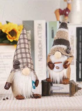 New coffee Rudolph faceless doll gnome doll gnome landlord w