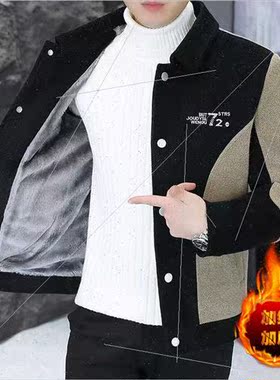 Autumn winter gold mink jacket men padded thickened senior s