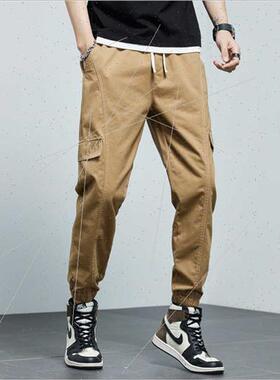 Japanese work pants men spring tide loose boys spring fall