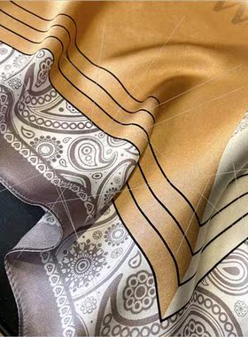 Spring summer thin splicing cashew flower orange purple silk