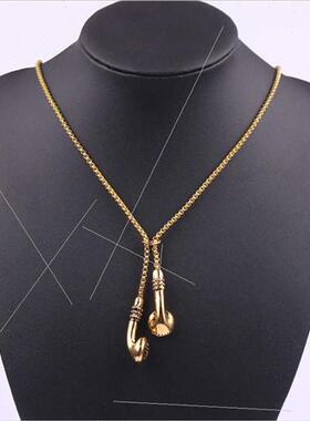 Necklace hip hop fashion music headphones earbuds pendant me