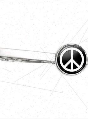New Peace gn Set Jewellery Tie Clip Hippie Peace gn Bus Tie